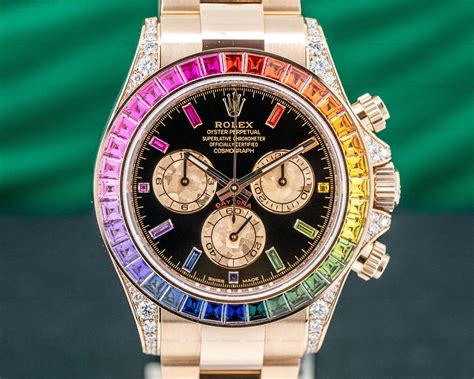 rainbow rolex rose gold price